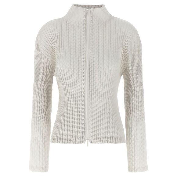 Issey Miyake Sweaters - Issey Miyake Women's Sleek Pleats Cardigan